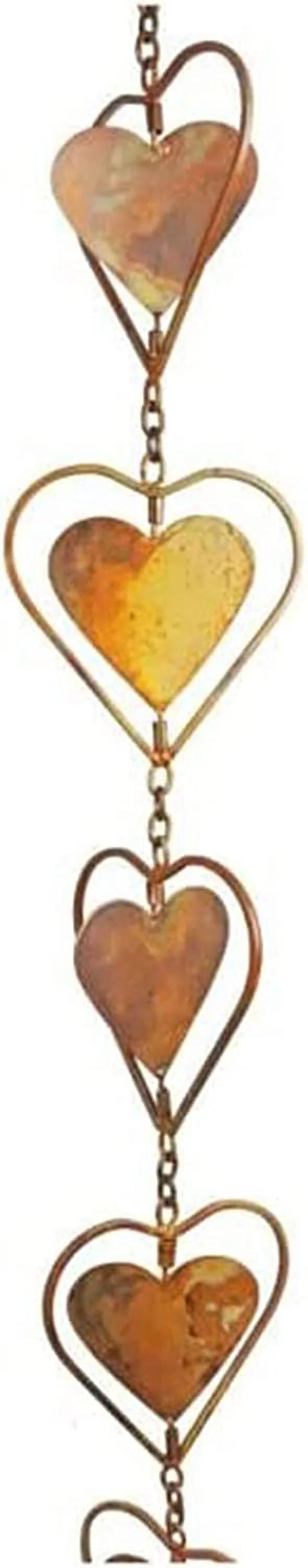 Hanging Rain Chain, Creative Heart-Shaped Metal Link Decor for Office Window, Stone Wall, Decorative Wall Art Ornaments
