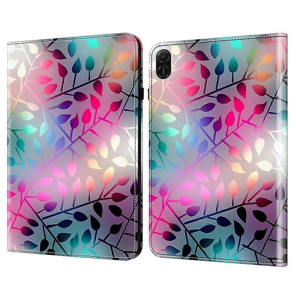 For Honor Pad X8a Case Flip Stand Leather Tablet Protection Pattern Printed - Maple Leaf Multicolor Maple Leaf Multicolor Maple Leaf