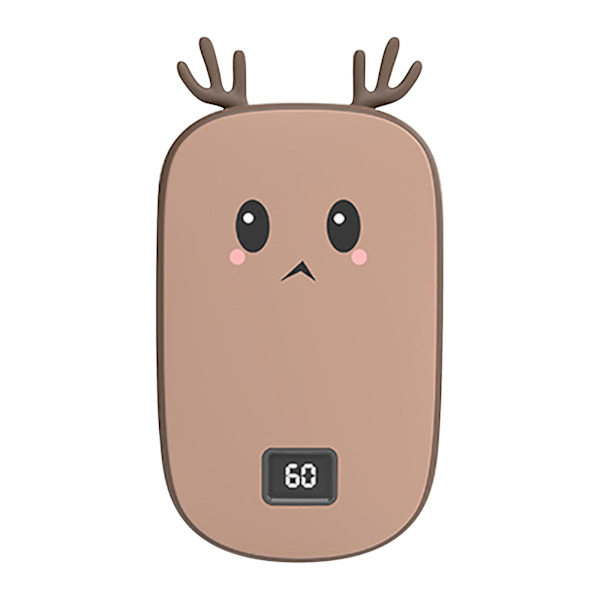 Ny USB Mini Søt Formet Håndvarmer Og Powerbank 2 I 1 Brun