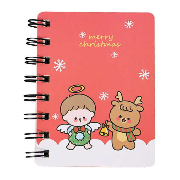 Kawaii Portable Notebook Coil Anteckningsblock Julserie Dagbok Sketchbook SchoolD