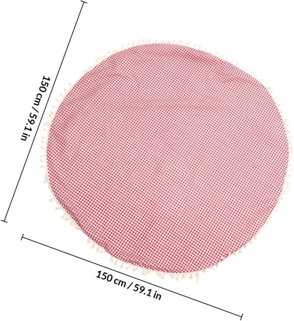 Dekorativ Rutete Duk Rosa Bomull-Polyester Blandet Stoff Elegant Chic Design