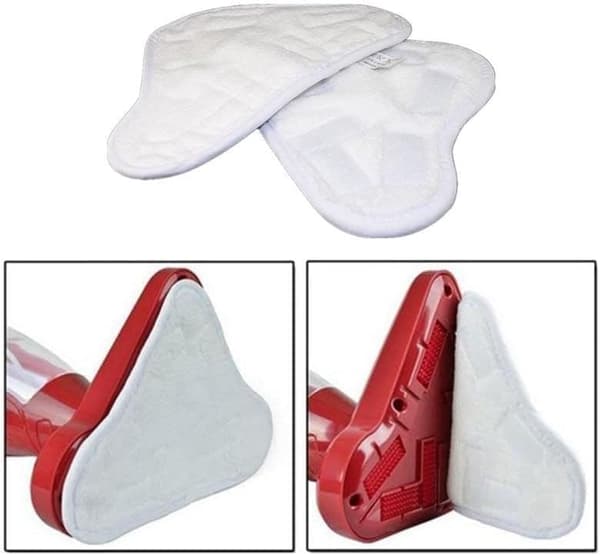 6 vaskbare mikrofiber-velcro-klude til dampmoppe, vaskbart betræk