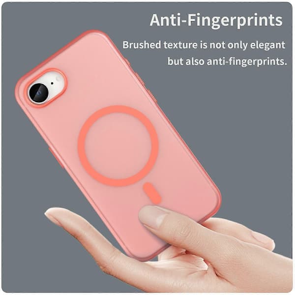 Cover til iPhone 16e TPU+PC Bagside Mat Gennemsigtigt Design - Rød
