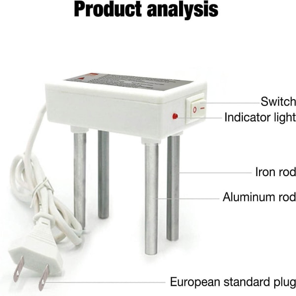 Vann Elektrolysersett Bærbar Vann Elektrolyse Vannkvalitetstester Verktøy Hvit White
