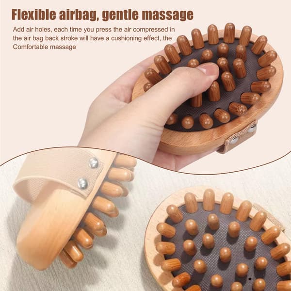 Meridian Tryckborste Träterapi Massageverktyg Träterapi Massageverktyg för Magefett Meridian Trigger Point Massager Trä