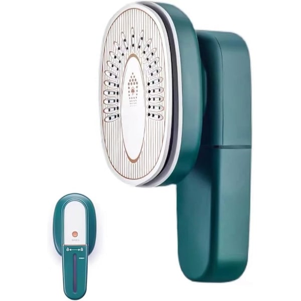 Mini Strygejern, Rejse Strygejern, Bærbar Dampstrygejern, Håndholdt Tøjdamper, 110V, Keramisk Bundplade, Understøtter Tør & Fugtig Strygning (Mørkegrøn)
