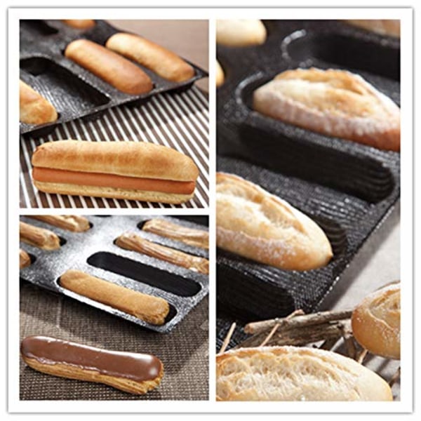 Silikone Hotdog Brødforme Mini Baby Sandwich Bageforme Fødevaregodkendte Perforerede Ark til Hjemmeovn
