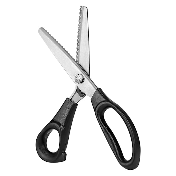 2mm Serrated Triangulära Hundtandssaxar för Sömnad, Set med Saxar och Pannor, Livsmedel, Diskborste, Frukt