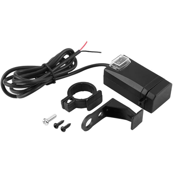 Universal Motorcycle Mobile Phone Charger with Dual Switch 12-24V