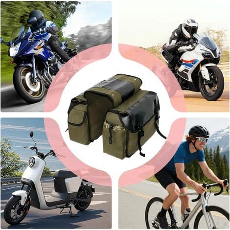 Motorcycle Bags - Waterproof Canvas Side Bag - Bag