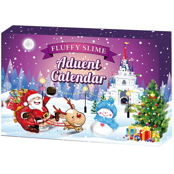 Jul Barnpresent Bubble Gum Crystal Mud 24 Numbers Advent Day Blind Box Nedräkning