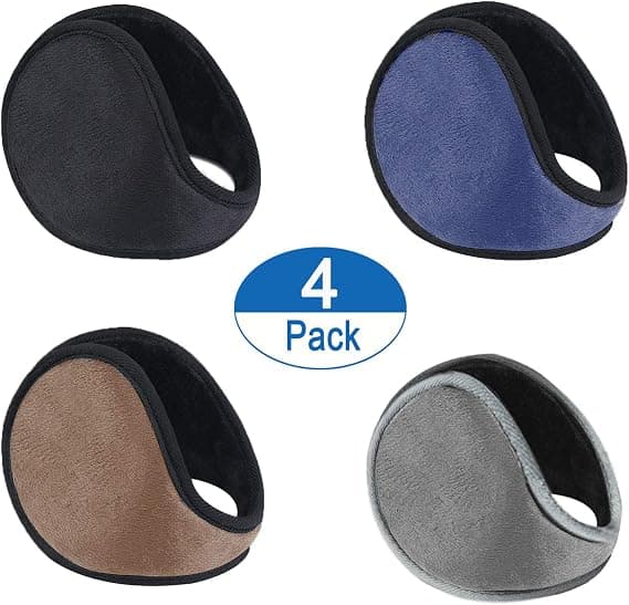 4-pack Multifärgade Vinter Utomhussporter Snöbräda Vindtäta Plysch Öronmuffar Unisex Öronmuffar