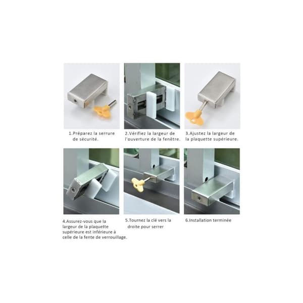 Set of 2 Sliding Door Locks for Adjustable Sliding Window Locks, Sliding Window Lock