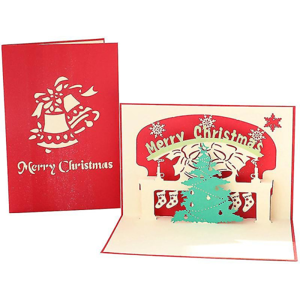 3D-julekort, Pop Up-julekort, Julekort med konvolutter, bedste gave til jul