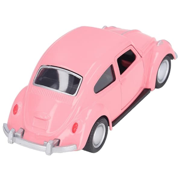 1:36 Scale Die-cast Car Model Deep Pink Pull-back Toy Car with Openable Doors and Realistic Details