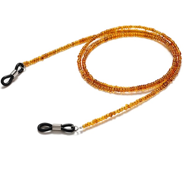 9 kpl Amber-värisiä Lanyard-silmälasiketjuja Parantavia Kristallihelmiä Sunglass-ketjuja Helmillä Naisille