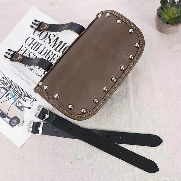 Motorcycle Saddlebag, Universal Waterproof Tool Bag with Mounting Strap Round Storage