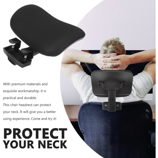 Toimistotuolin pääntuen kiinnitys Pääntukipehmuste verhoiltu Säädettävä korkeus ja kulma Ergonomiseen johtajan tuoliin