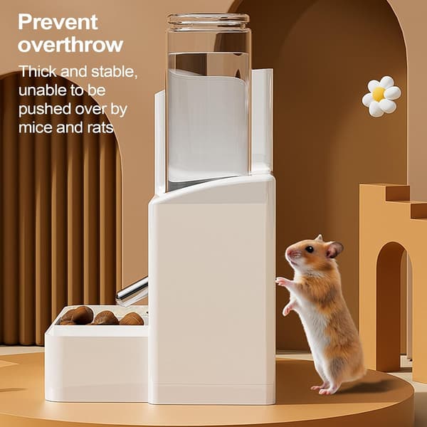 Hamster Vanddispenser, Automatisk Hamsterfoderautomat, Interaktiv Anti-tip Indendørs/Udendørs