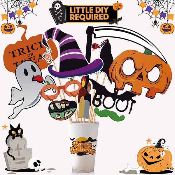 Halloween Studio Props Set, 25 Halloween-juhlakoristetta