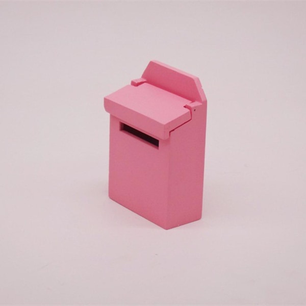 1 st 1 till 12-förhållande Miniatyrbrevlåda Dekorativ brevlåda Modell Mini Scenrekvisita (rosa)Rosa4,6X6,9cm Pink 4.6X6.9cm