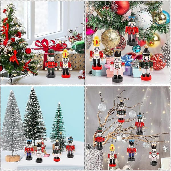Christmas Nutcracker Decorations, 6 Pieces Kids, Adults Mini Christmas Nutcrackers, 6cm Christmas Nutcrackers