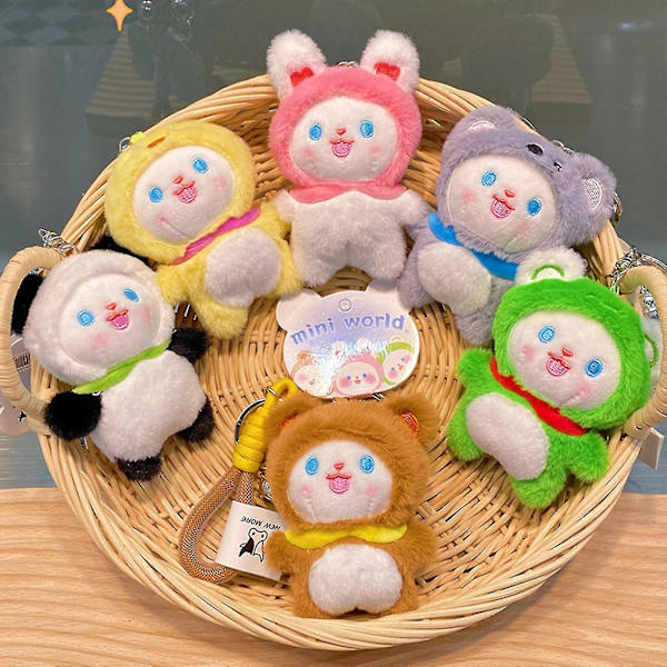 10cm Plush Groda Nyckelring Ryggsäcks Dekoration Charm för Skolväska Messenger Bag Koala