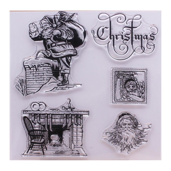 Exquisite Christmas Silicone Clear Stamps for Diy Photo Album Diary Decoration