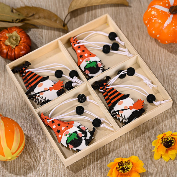Halloween Hängande Tomtehänge 12st/Förpackning Träpumpa Kvast ElfD
