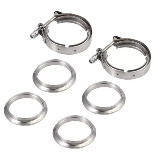 2X 3 tommer 76 mm V-bånd V-båndsklemme Rustfritt stål Flens Eksosrør-FS-