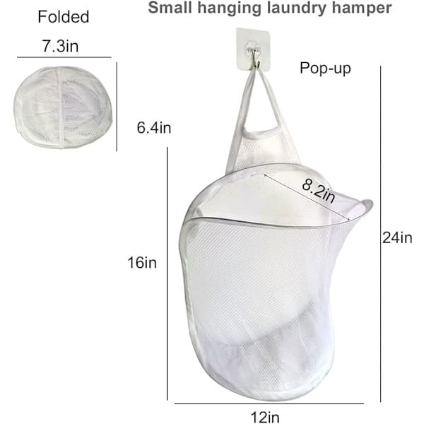 Small Hanging Laundry Hamper, Baby, Kids Dirty Clothes