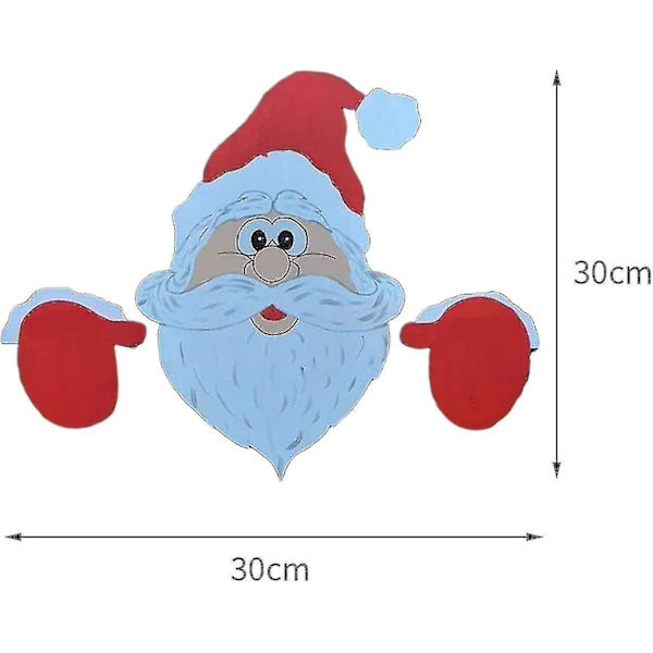 Tomte Staketdekoration Tomte Julstaket, Kreativ Utomhus Juldekoration, Återanvändbar Trästaketdekoration, Trädgårdsskylt För Semester