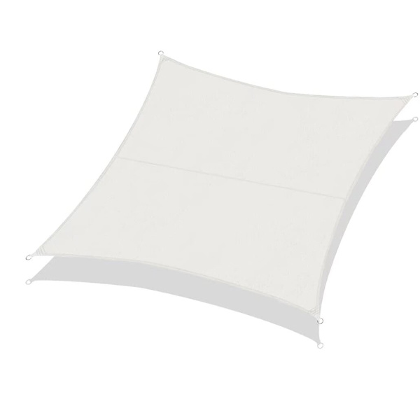 Rektangulær skyggemarkise, 3x3m, vandtæt, anti-UV, vandtæt og åndbar, hvid