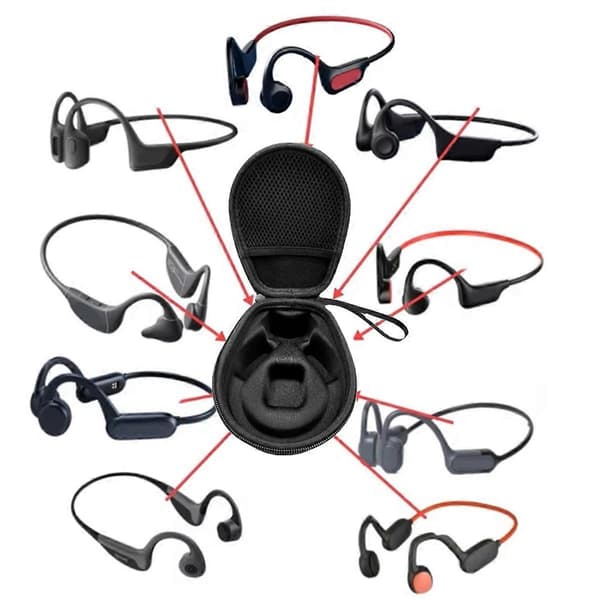 Bone Conduction Headphones Storage Bag Soft EVA Headphone Earbuds Protective Storage Cases