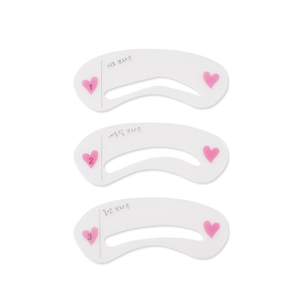 3 Stilar Återanvändbara Ögonbrynsmallar Ritguide Makeup Verktyg