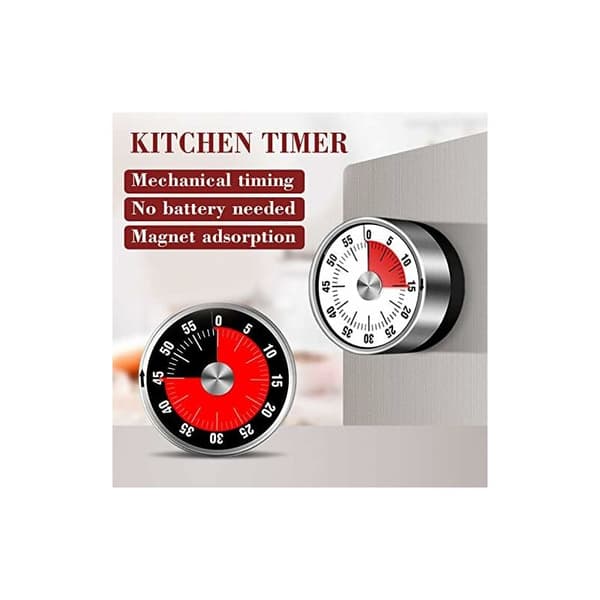 Visuel analog timer, T-Audace 55 minutters køkkentimer, nedtællingstimer til børn og voksne, resterende tidsvisning, lydalarm (hvid)