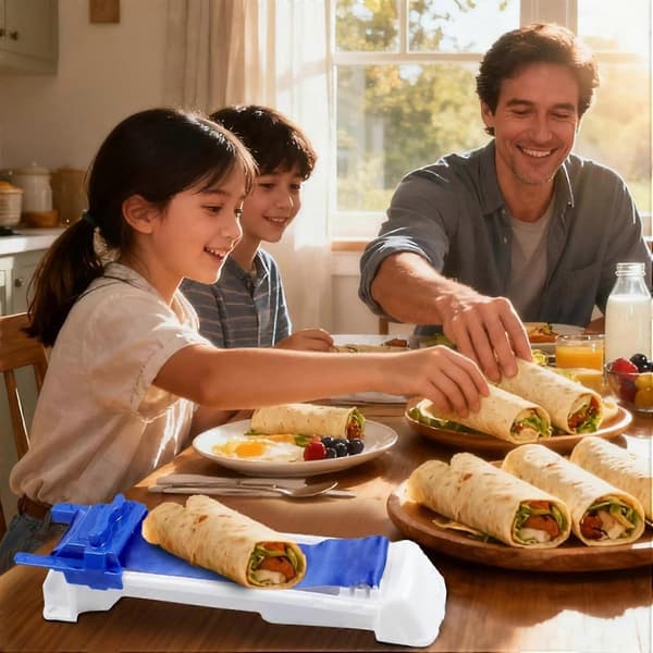 Spring Roll and Sushi Roller with Manual Mechanism for DIY Lumpia, Cabbage, and Grape Leaves