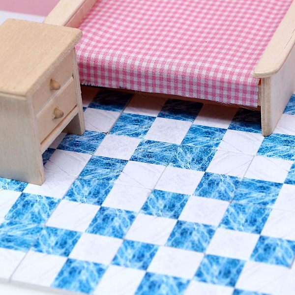 36 st Miniatyr Golvbrädor Trä Minihus DIY Golv Dekoration Golv Dekor 3X3CM