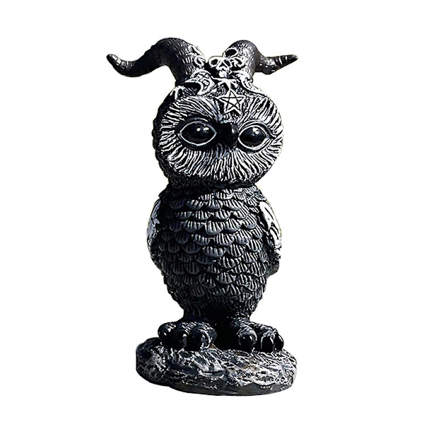 Halloween Ugle Statue Dyrestatue Magisk Ugle Harpiks Håndværk Ornament Have Dekoration