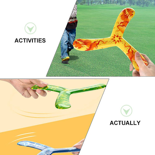 3 stk. 3 Blade Boomerang Legetøj Udendørs Manøvre Dart Børn Flyvende Legetøj (tilfældig Farve) Assorteret Farve 23x20.