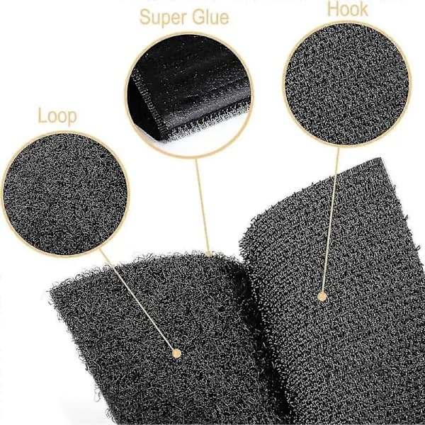 Sofapude Grebtape Selvklæbende Velcro Skridsikker til Sofapuder og Møbler Sort 10cm x 1.5m