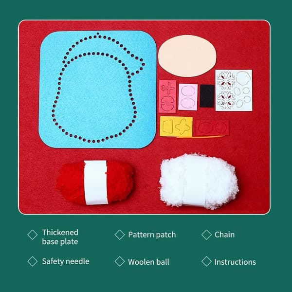 DIY Christmas Embroidery Kit, New Christmas Decorations for Kids, Thread Tool for Beginners