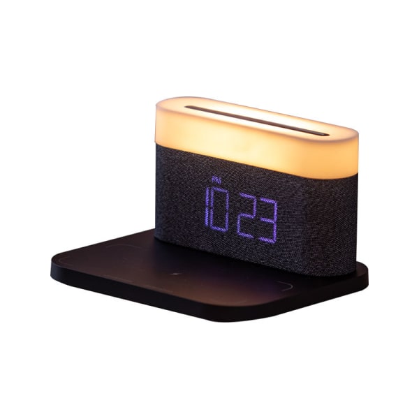 Bluetooth högtalare klockradio med digital väckarklocka trådlös laddare Den  bästa presenten till familjen （svart） 889e | Fyndiq