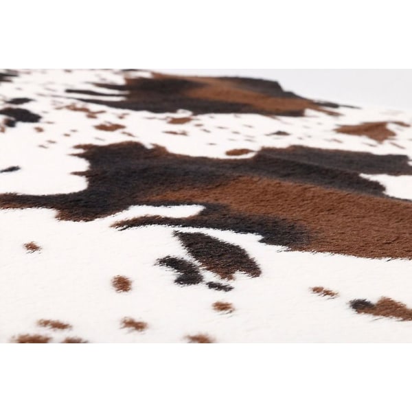 Zebra/ku Zebra/ku-trykte teppe fløyels imitert skinn tepper ku skinn dyreskinn naturlig form tepper dekorasjon matter 110 * 75cm01 1