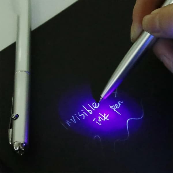 2-pack Spy Pens - Magic & Illusion - Invisible Ink and UV Lamp Silv