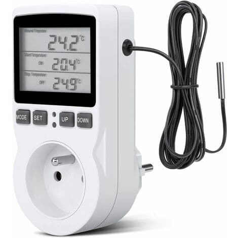 Termostatudtag, Digitalt Timer-udtag, Digitalt Programmerbart Udtag med Sensor, Programmerbar Digital Timer, Varme Th