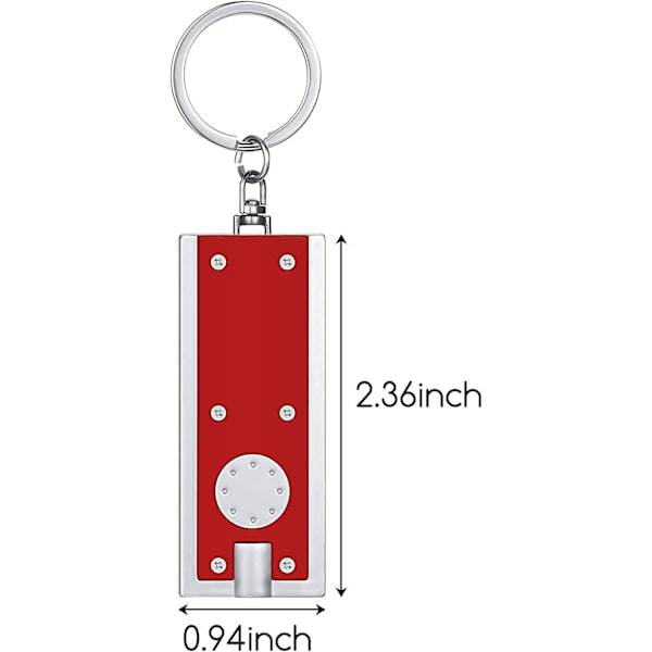 12 stk. Mini LED Nøgleringe Nøglering Lommelygte Lille Hundekravelys I Assorterede Farver Lommelygte Bærbar Nøglering Til Udendørs Campingudstyr