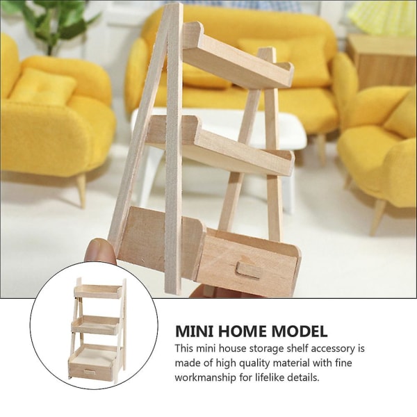 Multifunktionel Reol Model Mini Hus Pynt Miniature Scene Mini Simuleringsmodel DIY Mini Model