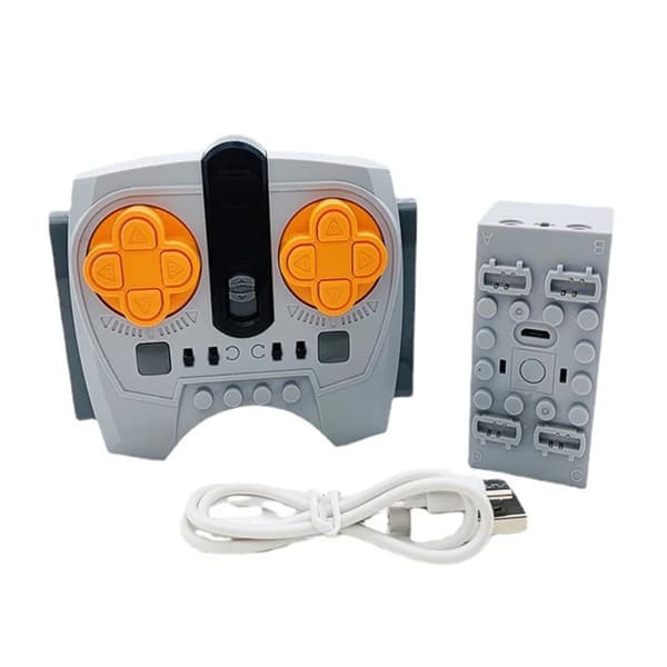 MOC Train Motor Pack Servo, Battery Box, IR Remote Control, LED Lights Power Functions Parts for Smart Technical Building Blocks XL Motor XL Motor