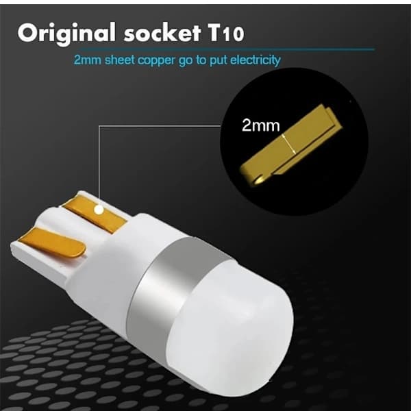 T10 W5W blå 10-pack, LED-lampor, 1 st 3030 SMD-chip, 194 blå 10-pack